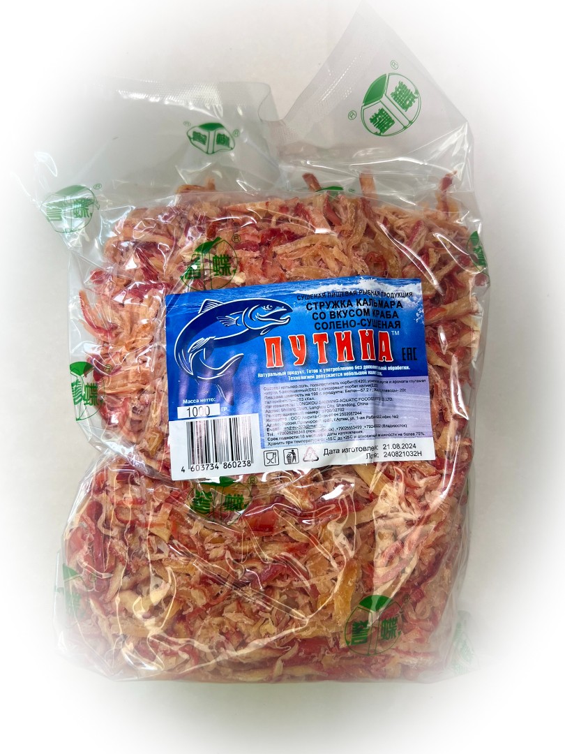 Кальмар стружка со вкусом краба "Розовая" (ПУТИНА) в Нижневартовске