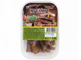 Картофель «Бруто» со вкусом васаби 70 гр.: Сурские гренки Холодец с горчицей (100 гр)